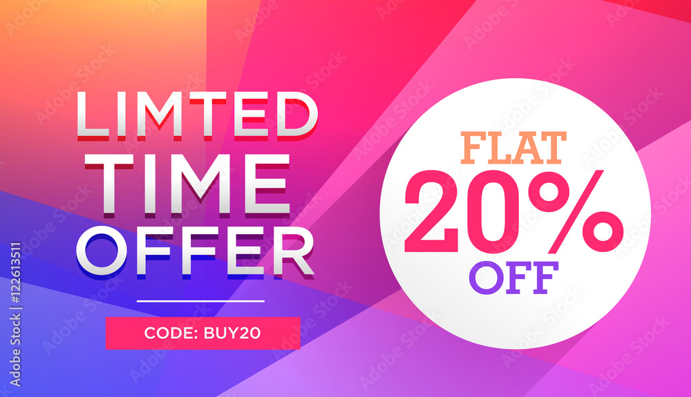 colorful limited time sale offer discount deal banner colorful limited time sale offer discount deal banner