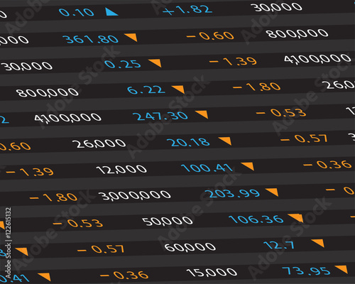 Colored ticker board on black-vector