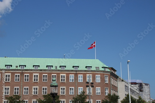 Die dänische Fahne in Kopenhagen
