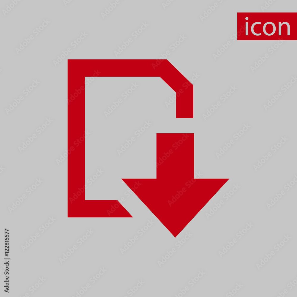 download icon stock vector illustration flat design download icon stock vector illustration flat design