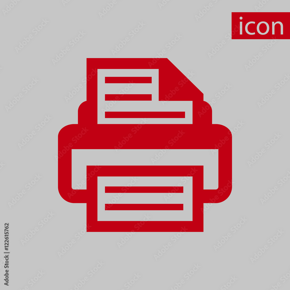 print icon stock vector illustration flat design print icon stock vector illustration flat design