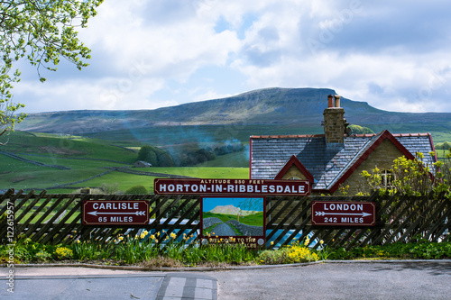 Railway station in the Yorkshire Dales National Park photo