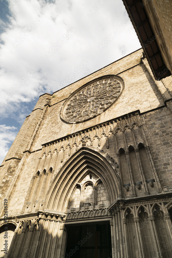 Fototapeta premium Barcelona (Spain): Santa Maria del Pi, gothic church