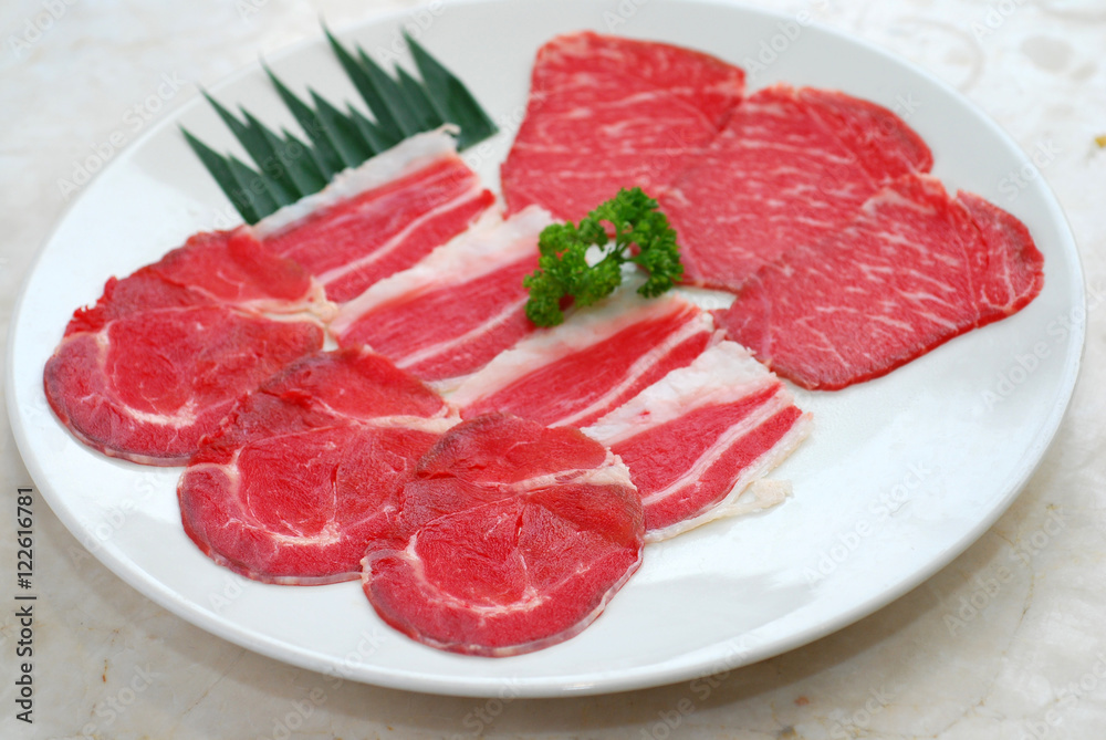 Beef sliced japanese bbq