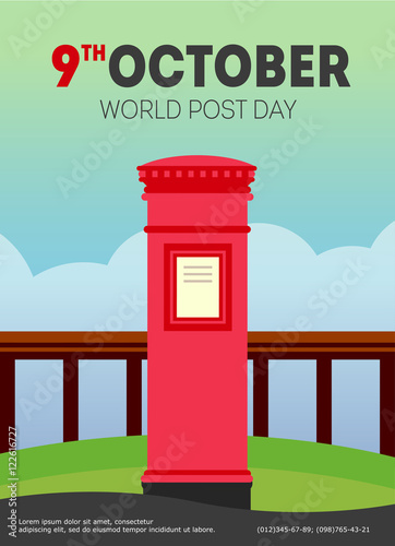vector world mail day illustration