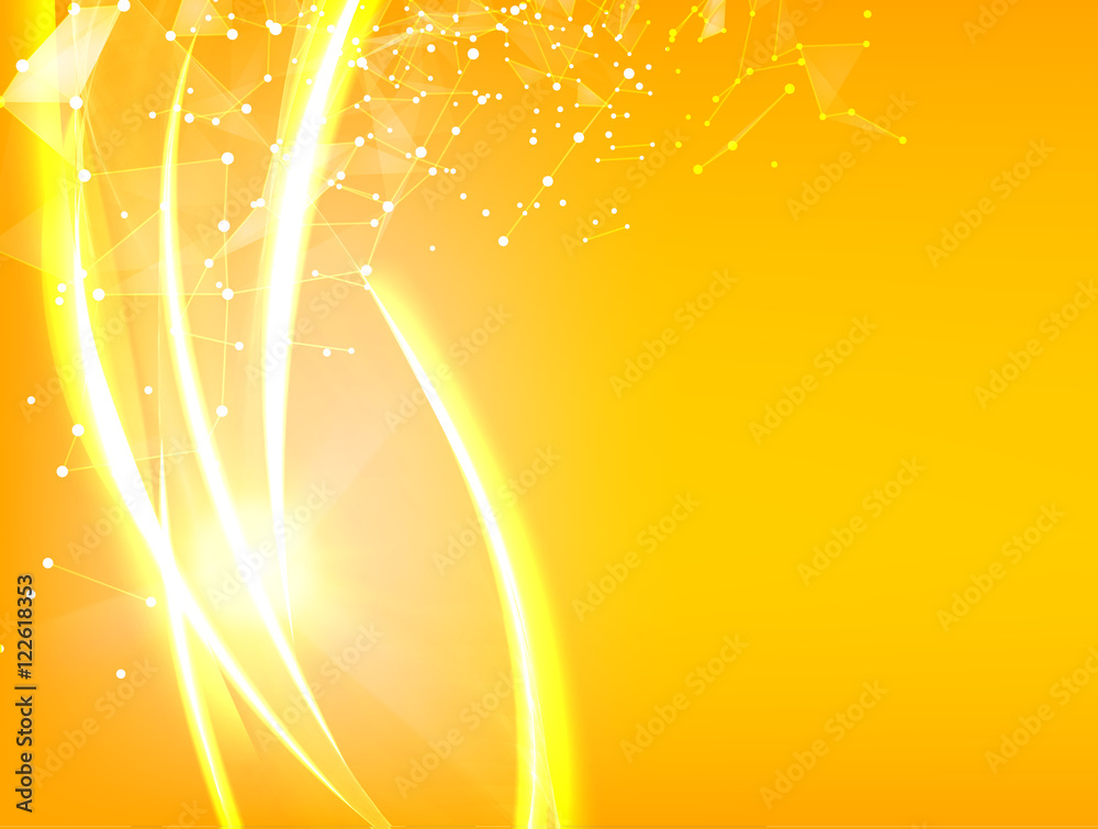 Abstract orange glow vector background. Stock Vector