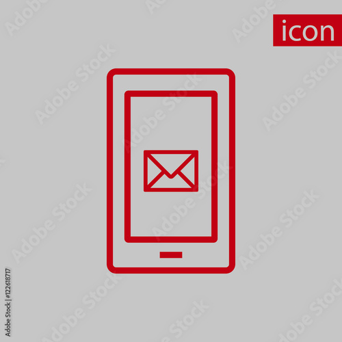 phone sms icon stock vector illustration flat design