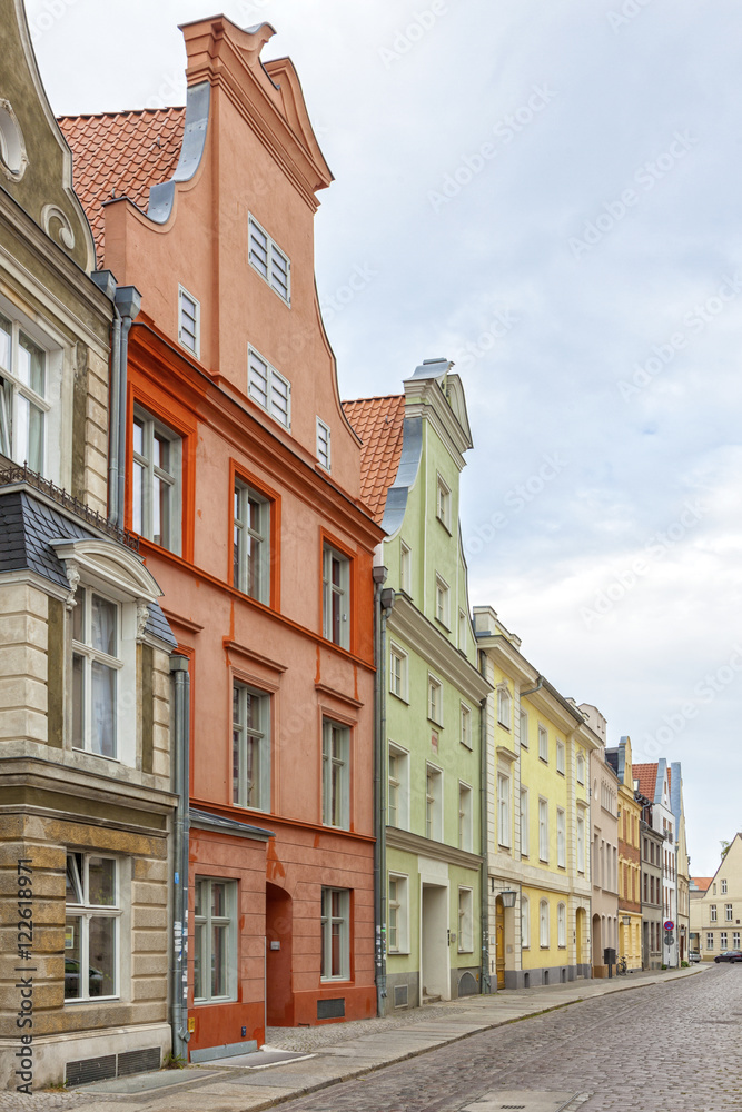 Fototapeta premium Colorful facades at Stralsund old town