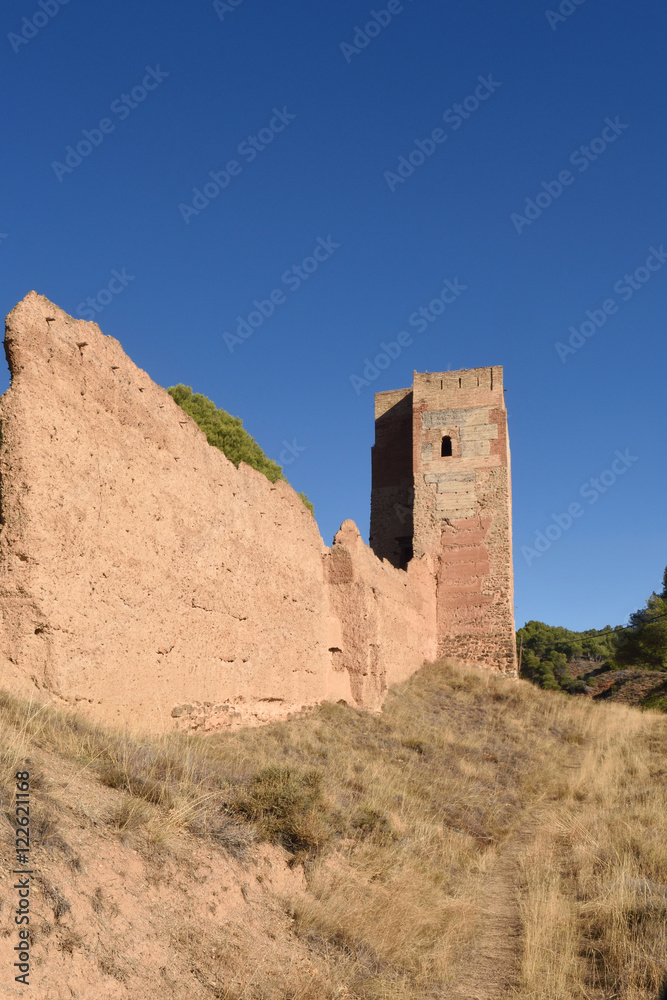 Walls and el Jaque tower, Daroca, Zaragoza province, Aragon, Spain Walls and el Jaque tower, Daroca, Zaragoza province, Aragon, Spain