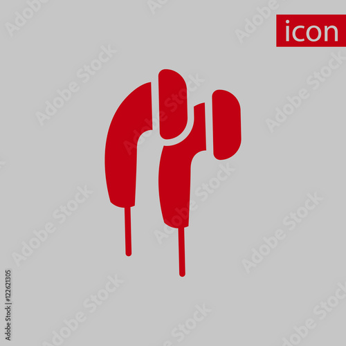 Headphones icon stock vector illustration flat design