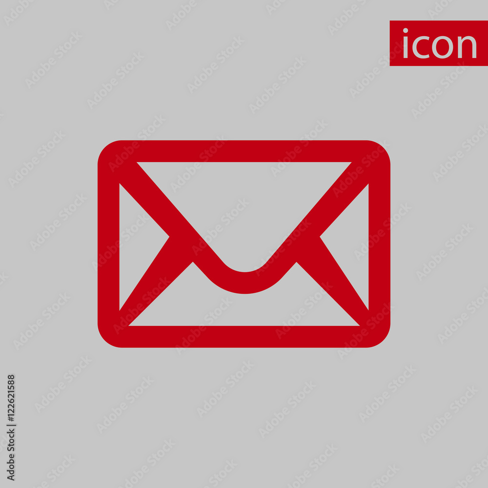 Envelope Mail icon, vector illustration. Flat design style Envelope Mail icon, vector illustration. Flat design style