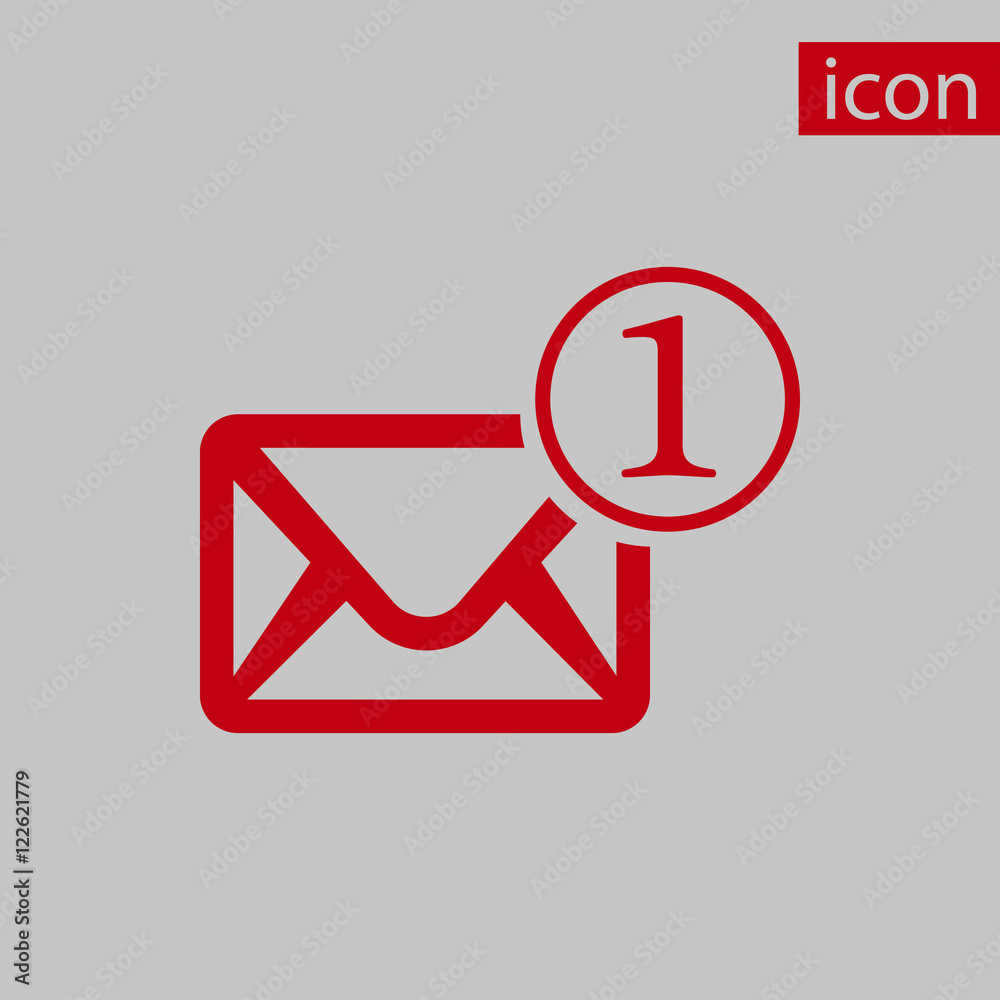 Envelope Mail icon, vector illustration. Flat design style Envelope Mail icon, vector illustration. Flat design style