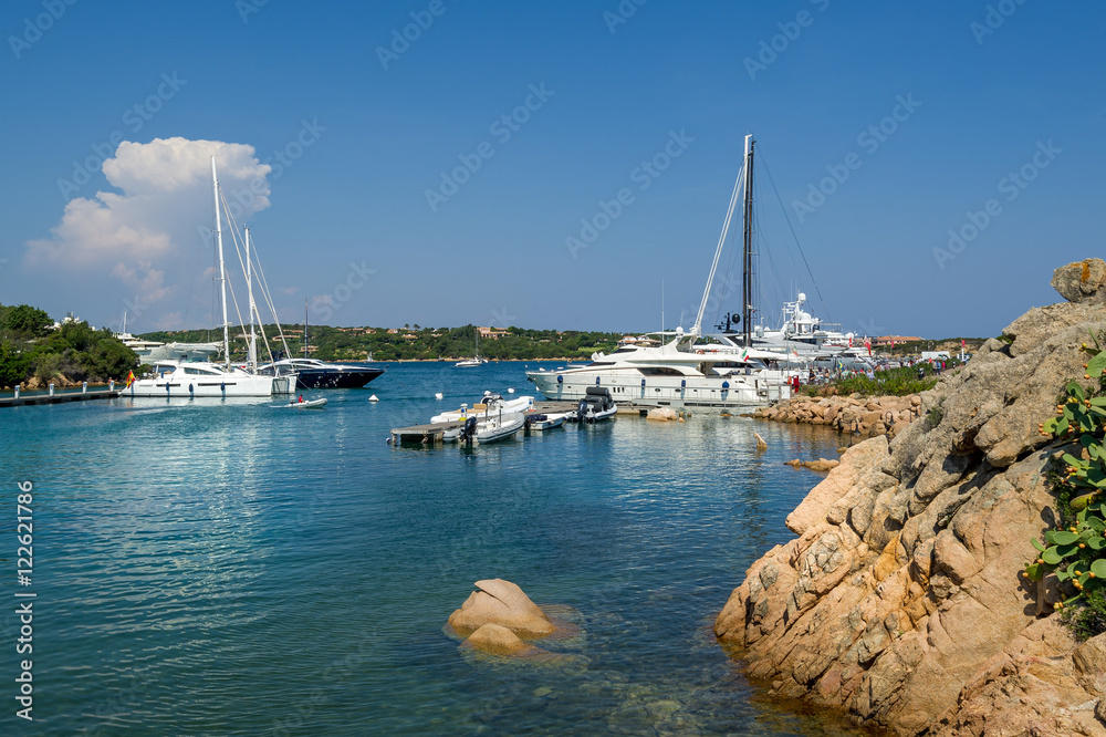 Yacht marina at Porto Cervo bay