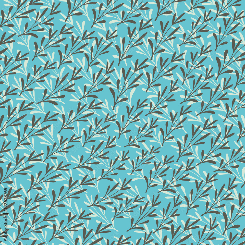 Seamless pattern of grass on blue background. Seamless pattern of grass on blue background.