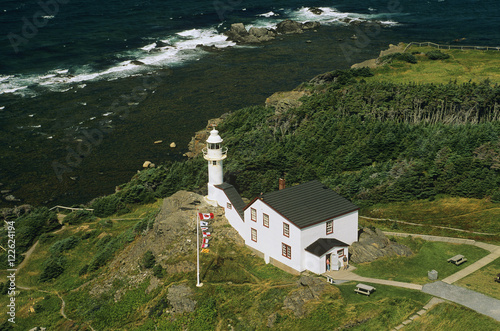 Lighthouse on lobster point newfoundland, Canada. photo