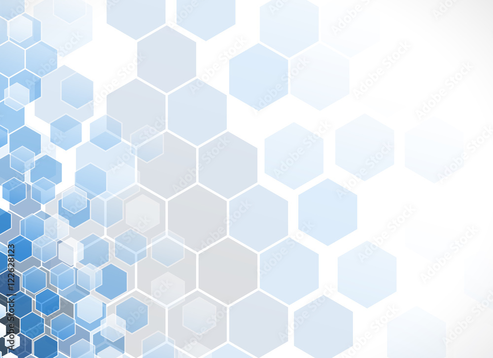 Fototapeta premium Abstract hexagon background. Technology polygonal design. Digital futuristic minimalism