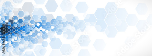 Abstract hexagon background. Technology polygonal design. Digital futuristic minimalism