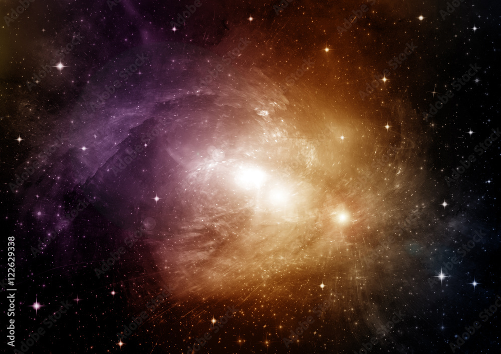 Naklejka premium galaxy in a free space