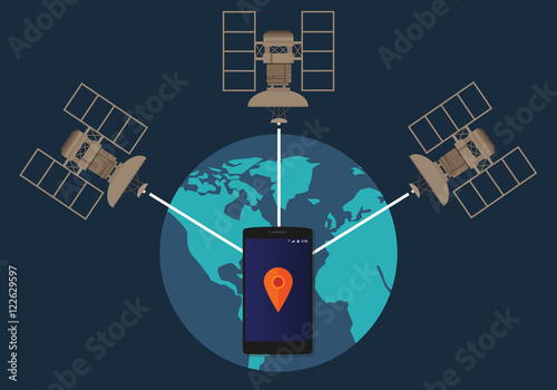 GPS global positioning system satellite phone location tracking how method technical photo