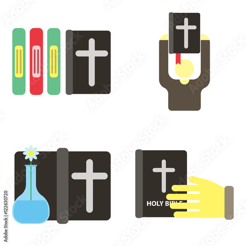 holy bible flat icons