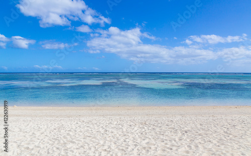 strand von Flic en flac Mauritius mit Blick auf das Meer