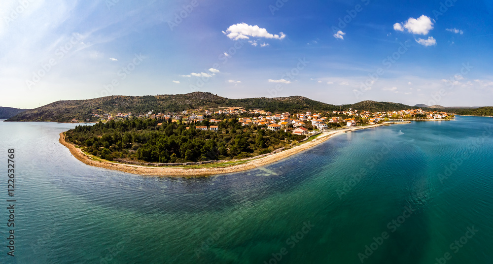 Aerial photo of Raslina in Croatia