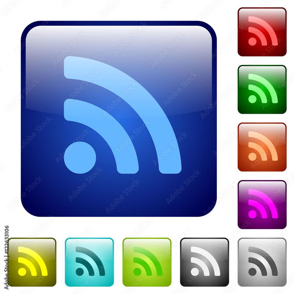 Color radio signal square buttons Color radio signal square buttons