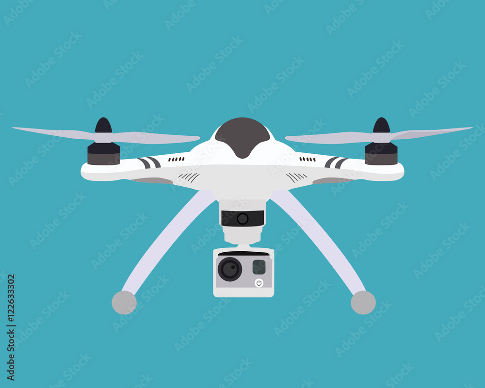 Quadrocopter. Flat style quadcopter vector illustration Stock Vector ...