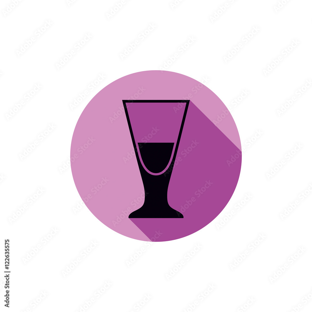 Alcohol beverage theme icon, blend or cocktail glass placed in c Alcohol beverage theme icon, blend or cocktail glass placed in c