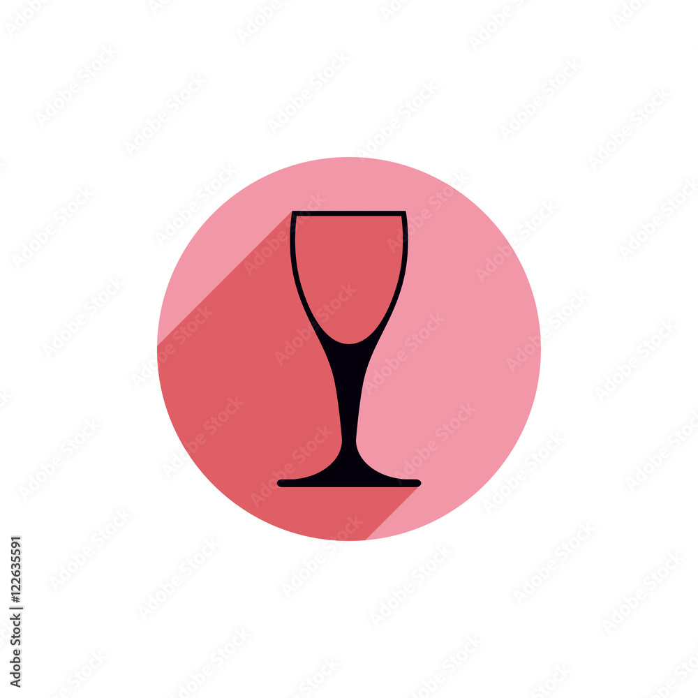 Sophisticated wine goblet, stylish alcohol theme illustration. C