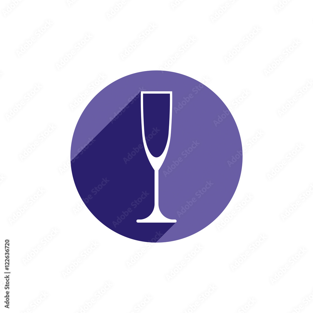 Lifestyle idea conceptual symbol, classic champagne glass isolat Lifestyle idea conceptual symbol, classic champagne glass isolat
