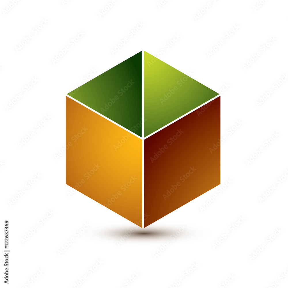 Three-dimensional colorful graphical interface icon isolated on Three-dimensional colorful graphical interface icon isolated on