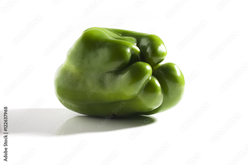 Green pepper isolated on white background. Green pepper isolated on white background.