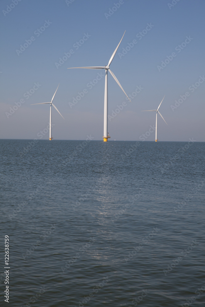 Windturbines  in the water producing alternative energy