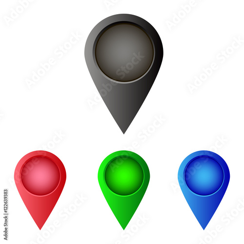 Free Download Navigation, location icon vector, Pin on the map - GFXLoad