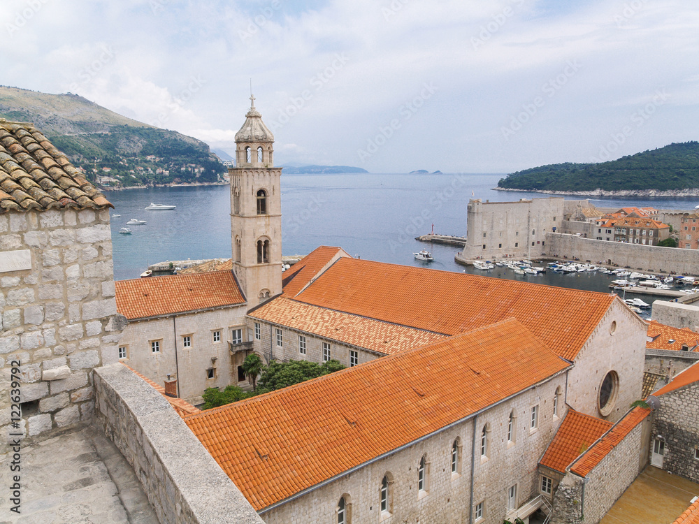dubrovnik, Croatia, 06/06/2016 Dubrovnik old town croatia, roof top view of churches and houses