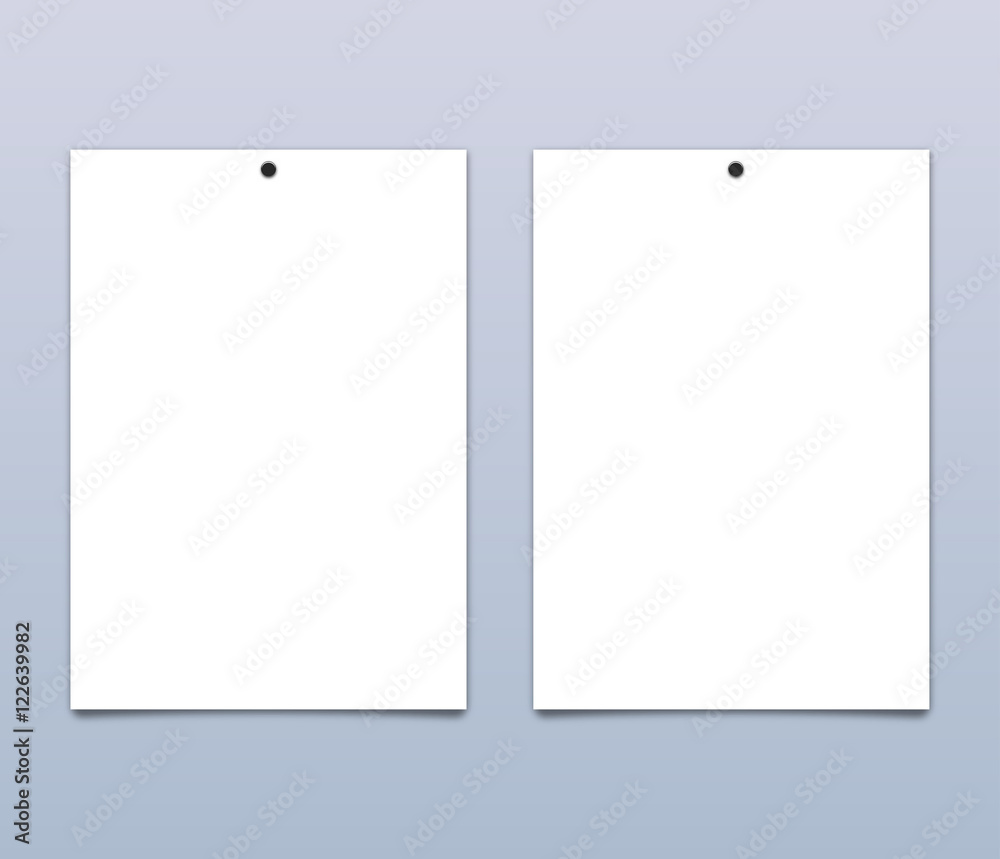 Two paper stickers on nails. Vector illustration. Plan. To do list. Two paper stickers on nails. Vector illustration. Plan. To do list.