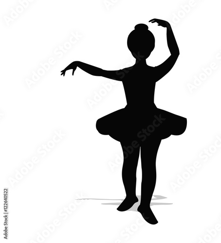  silhouette di ballerina su sfondo bianco