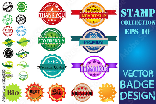 Stamps set vector collection