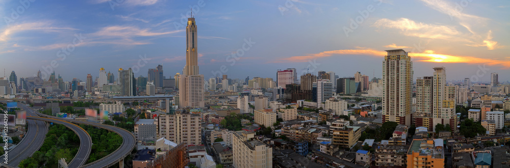 Fototapeta premium Panorama Bangkok view.