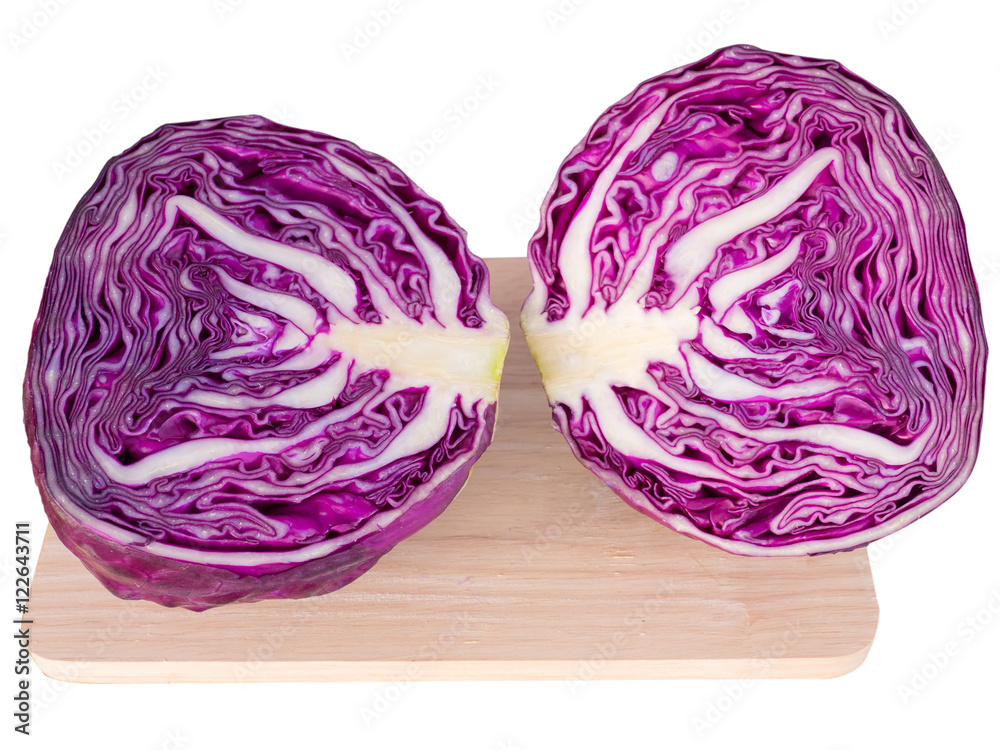 Vegetables, Purple cabbage on cutting boards isolated on white background.
Vegetables, Purple cabbage on cutting boards isolated on white background.