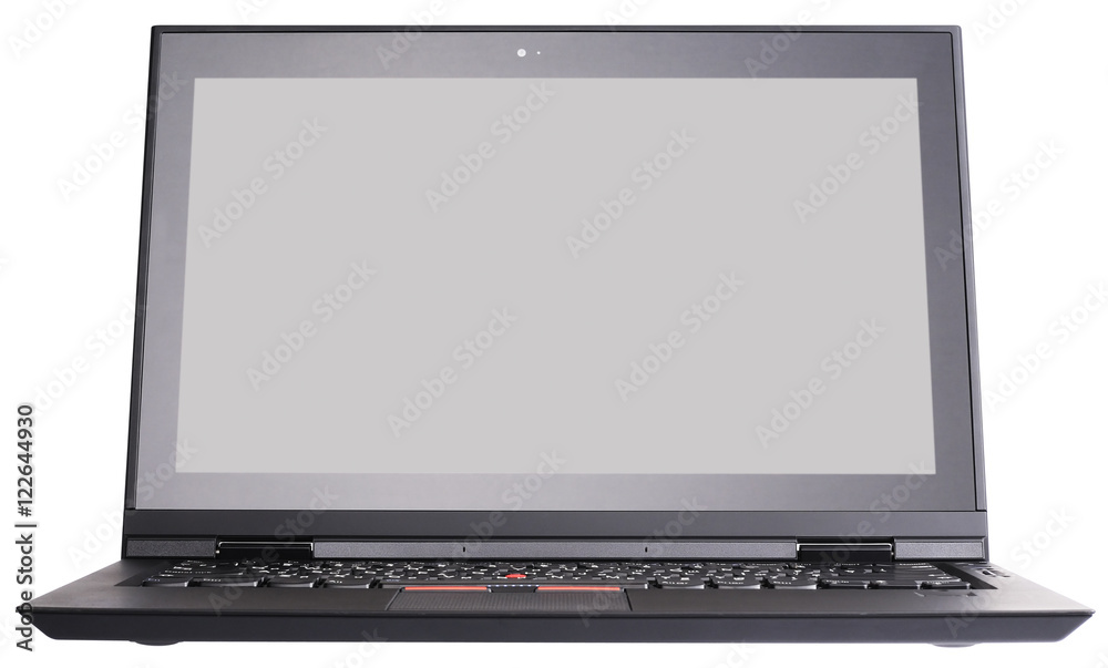Laptop isolated front view Laptop isolated front view