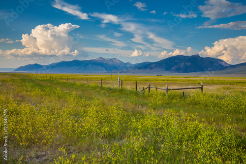 US Road 287  Montana  USA  road to Yellowstone National Park