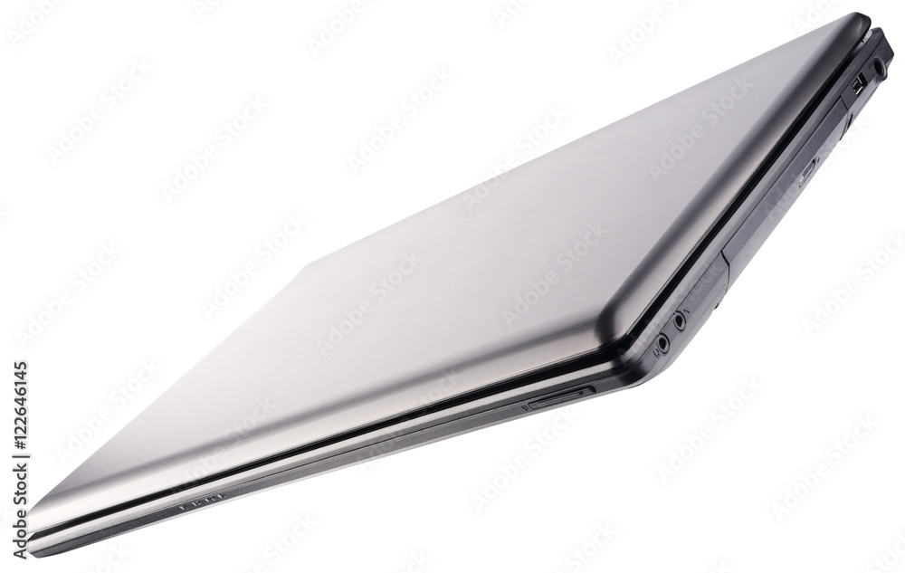 Closed laptop isolated