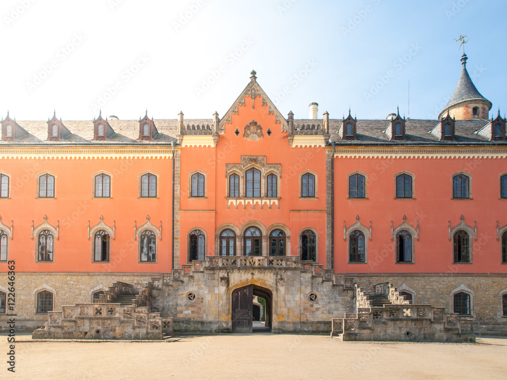 Sychrov Castle entrance gate in Czech republic