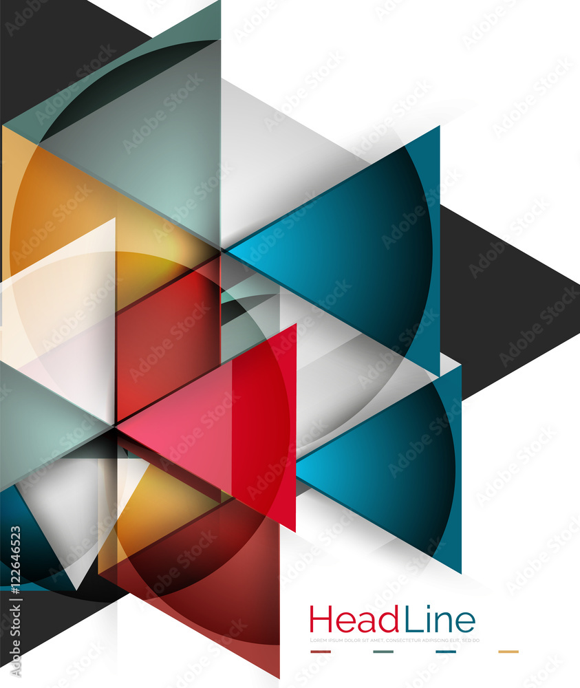 Glossy glass modern triangle layout Glossy glass modern triangle layout