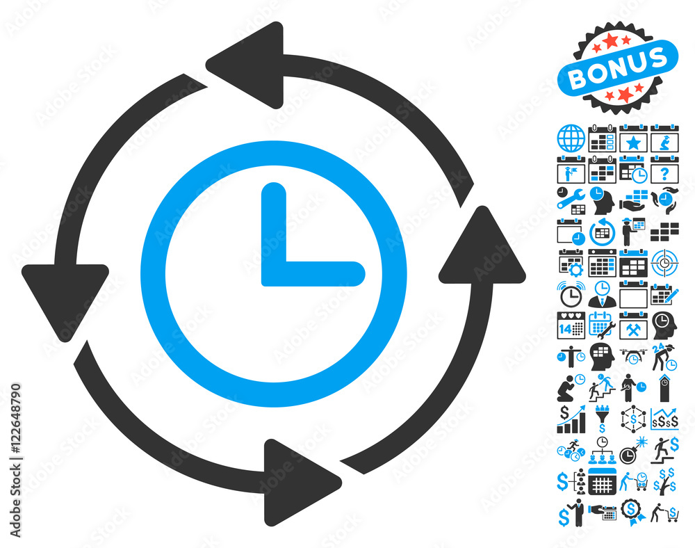 Wayback Clock pictograph with bonus calendar and time management images ...