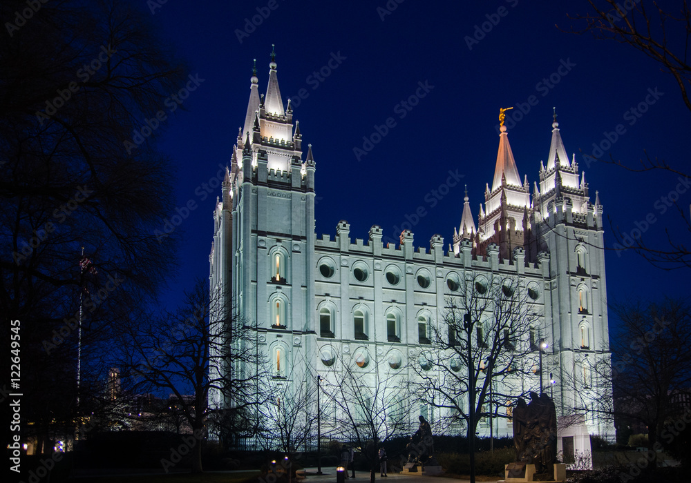 Salt Lake City Temple Square by night Salt Lake City Temple Square by night