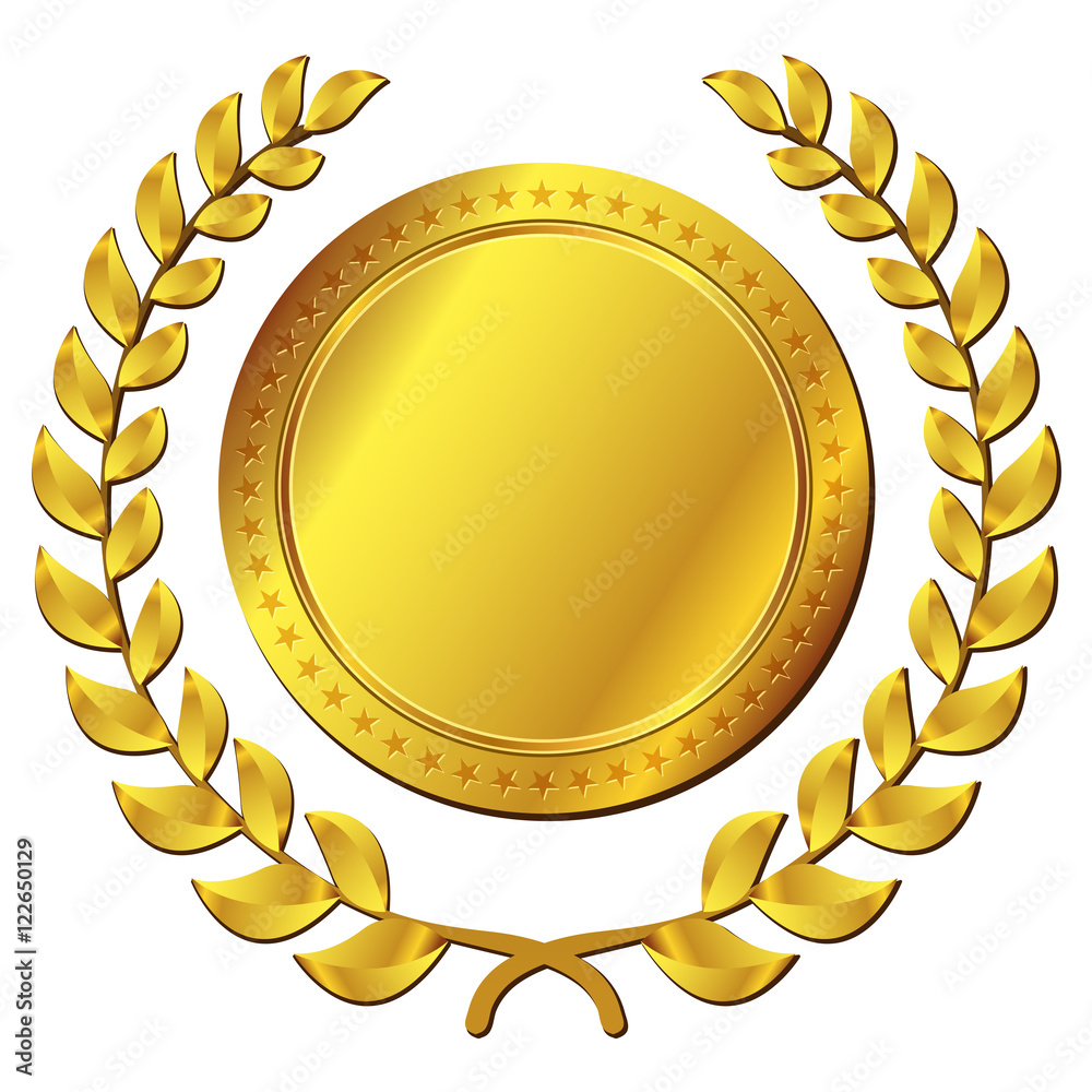 Fotografie gold medal on white background