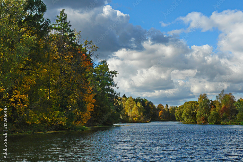 Colorful autumn landscape.Nature background. Marfino, Moscow Region, Russia. Colorful autumn landscape.Nature background. Marfino, Moscow Region, Russia.